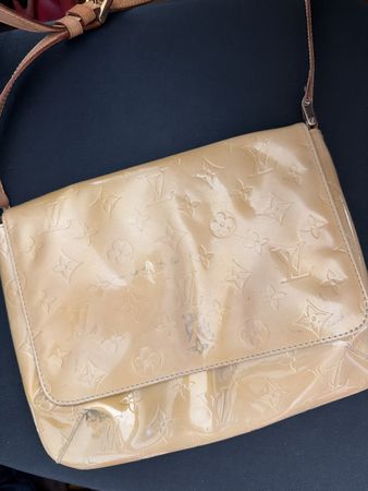 Vintage Louis Vuiton Schultertasche Monogram gelb gebraucht
