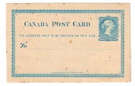 Kanada 1878 - Postkarte  1C Briefmarkenbild Königin Victoria