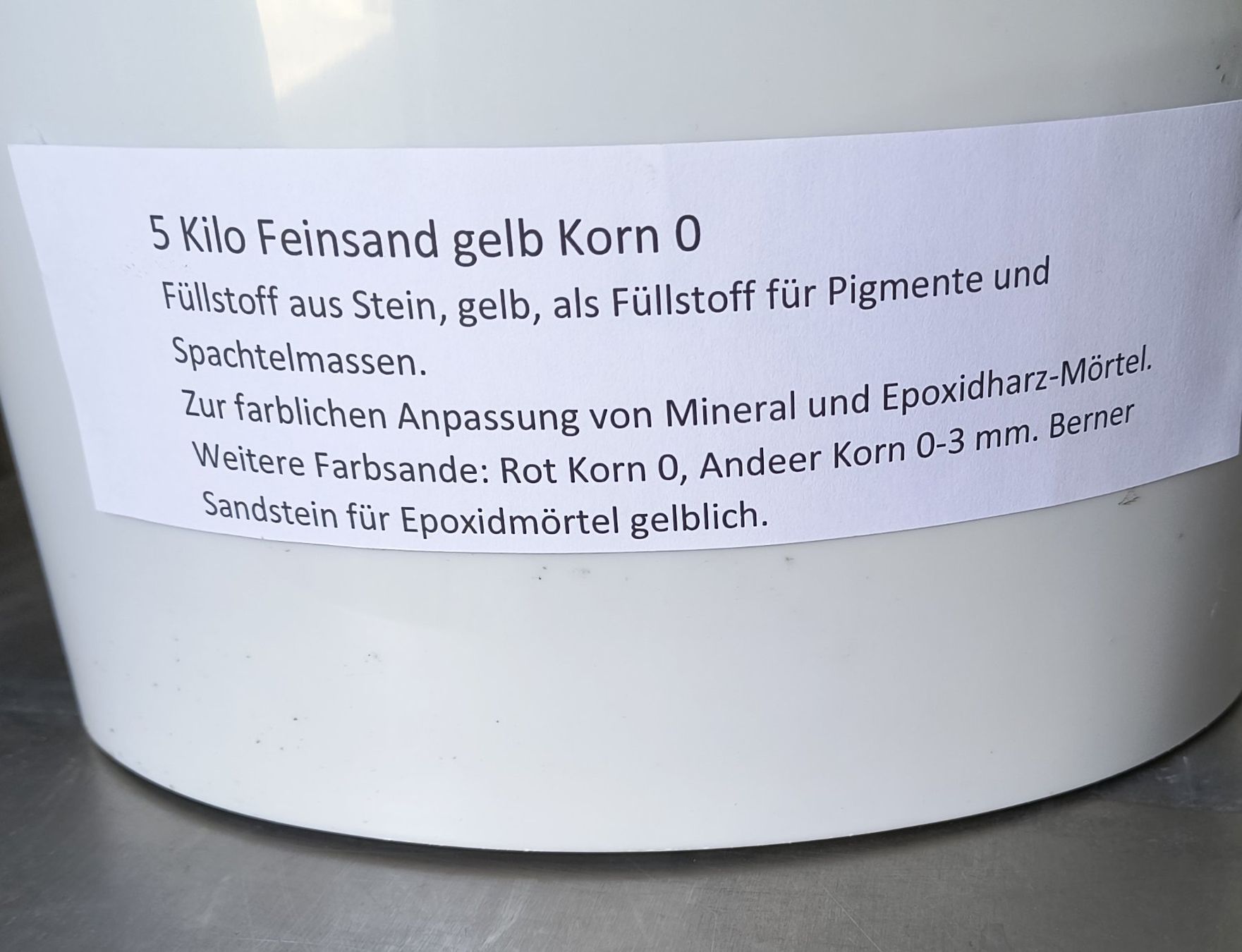 Pietre & tegole: Kalksteinmehl gelb fein 5 Kilo – Nuovo e nell'imballaggio originale da Laufen venduto da Rimita