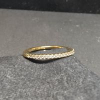 Pandora Funkelnder Band Ring - vergoldet - Grösse 60