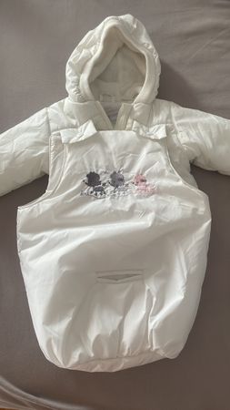 Winter-Fusssack & Jacke weiss Gr. 50/56