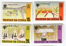 Briefmarken Kinderzeichnungen. Tristan da Cunha