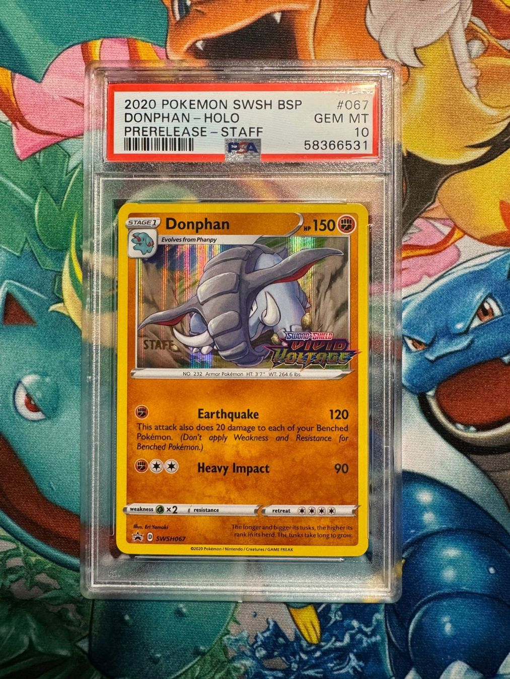 Pokémon Carte collezionabili: Pokemon Donphan STAFF SWSH067 PSA 10 – Usato da Zürich venduto da picollector