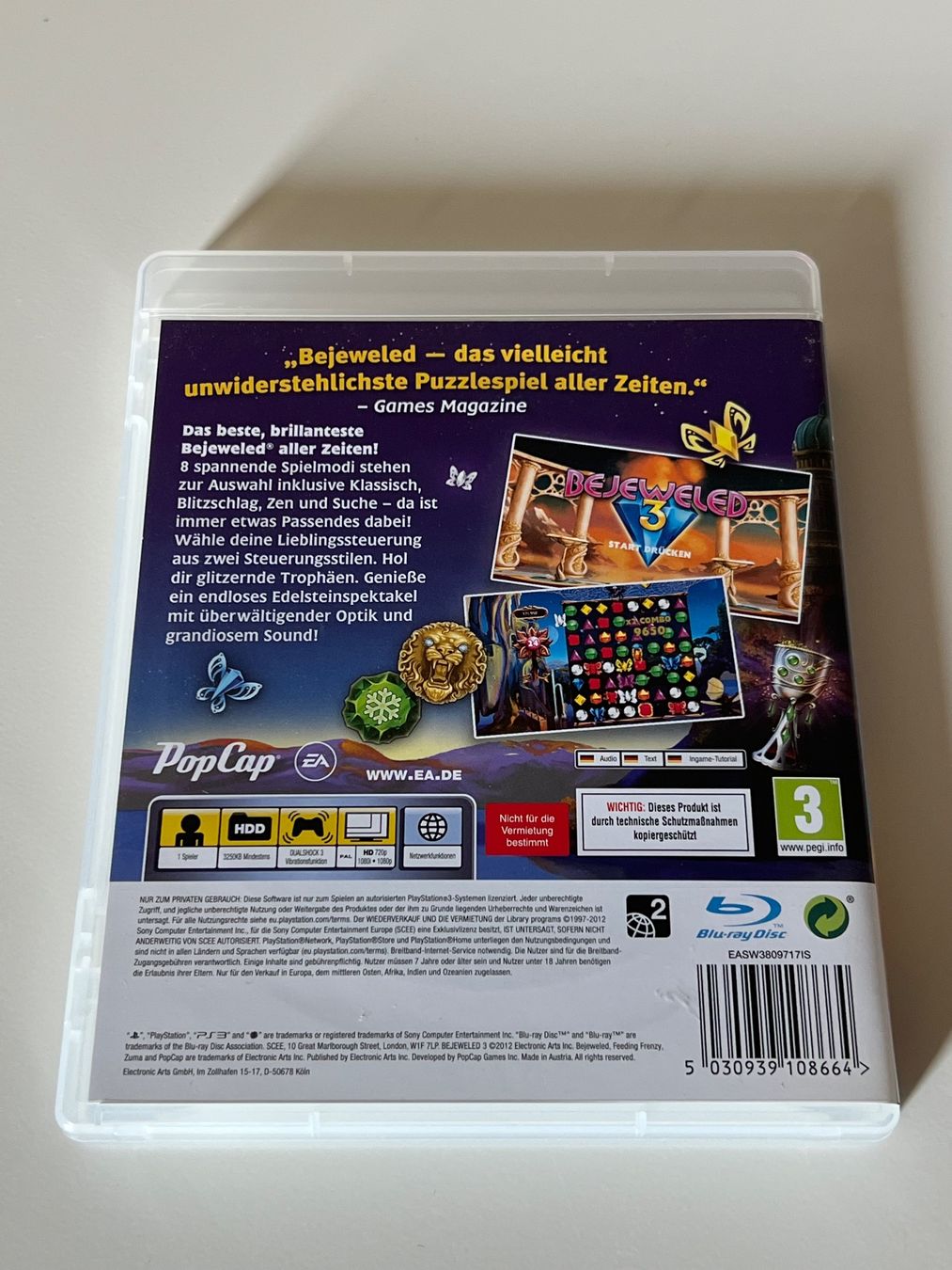 Sony Giochi: Bejeweled 3 - PS3 – Usato da Altstätten SG venduto da sheamus 1