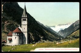 AK Göschenen, Kirche und Umgebung, Dammagletscher
