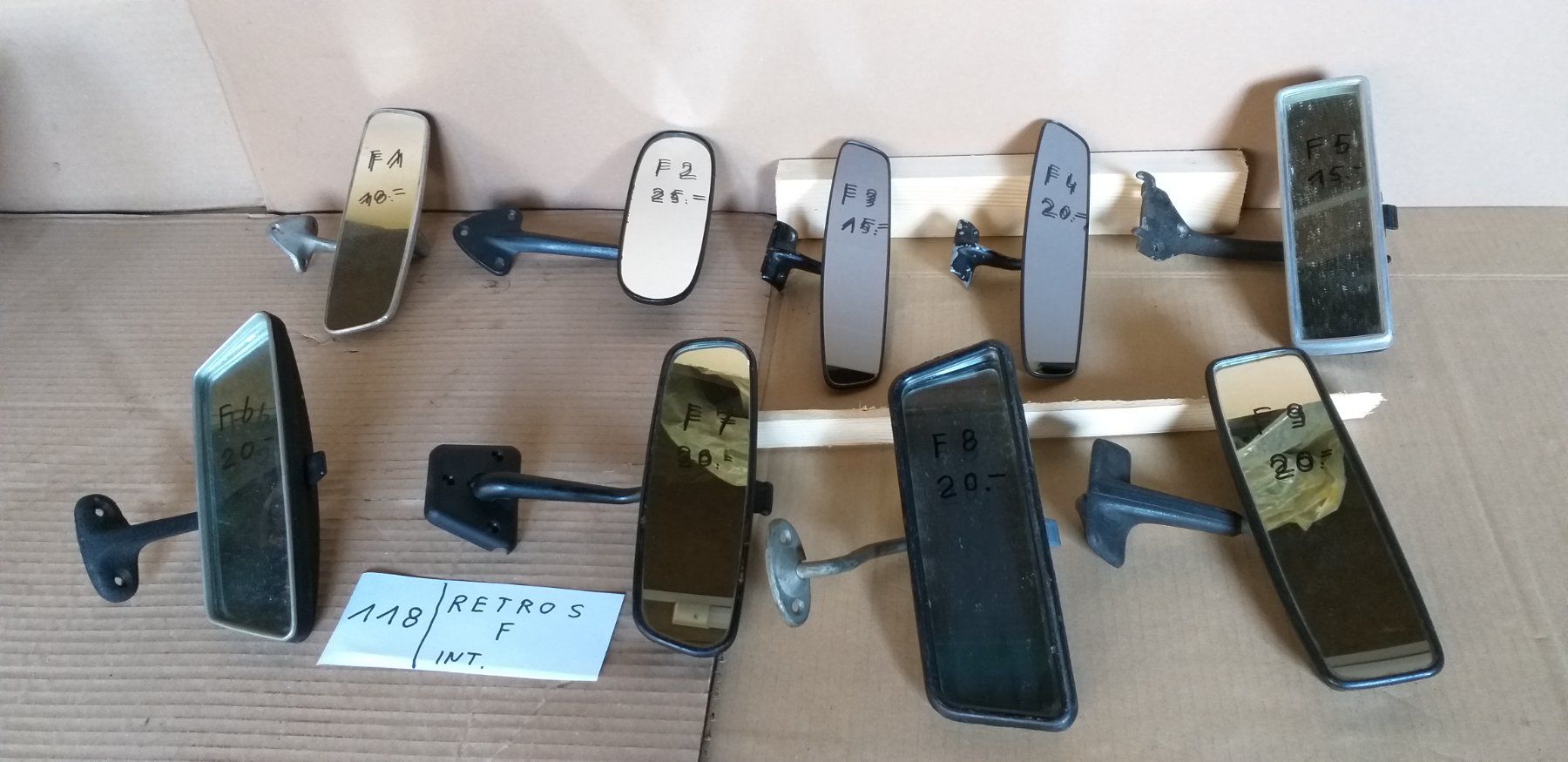 Tutti pezzi di ricambio auto: RETROVISEURS VOITURES OLDTIMER 1 Pc. A CHOIX sur env. 35 Pc. – Usato da cortébert venduto da rlv 2