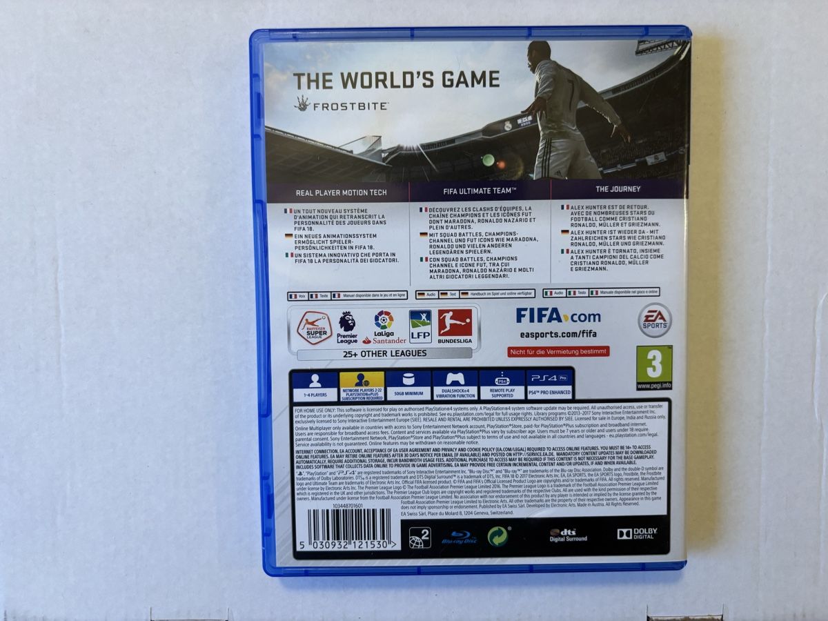 Sony Giochi: FIFA 18, PS4 – Nuovo (secondo la descrizione) da Zürich venduto da s0u9 2