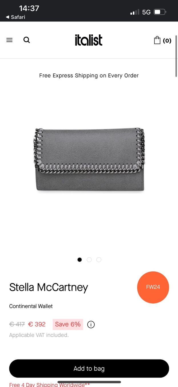 Stella McCartney Borse da donna: Stella McCartney falabella wallets – Usato da Rüschlikon venduto da Tey_sl 2