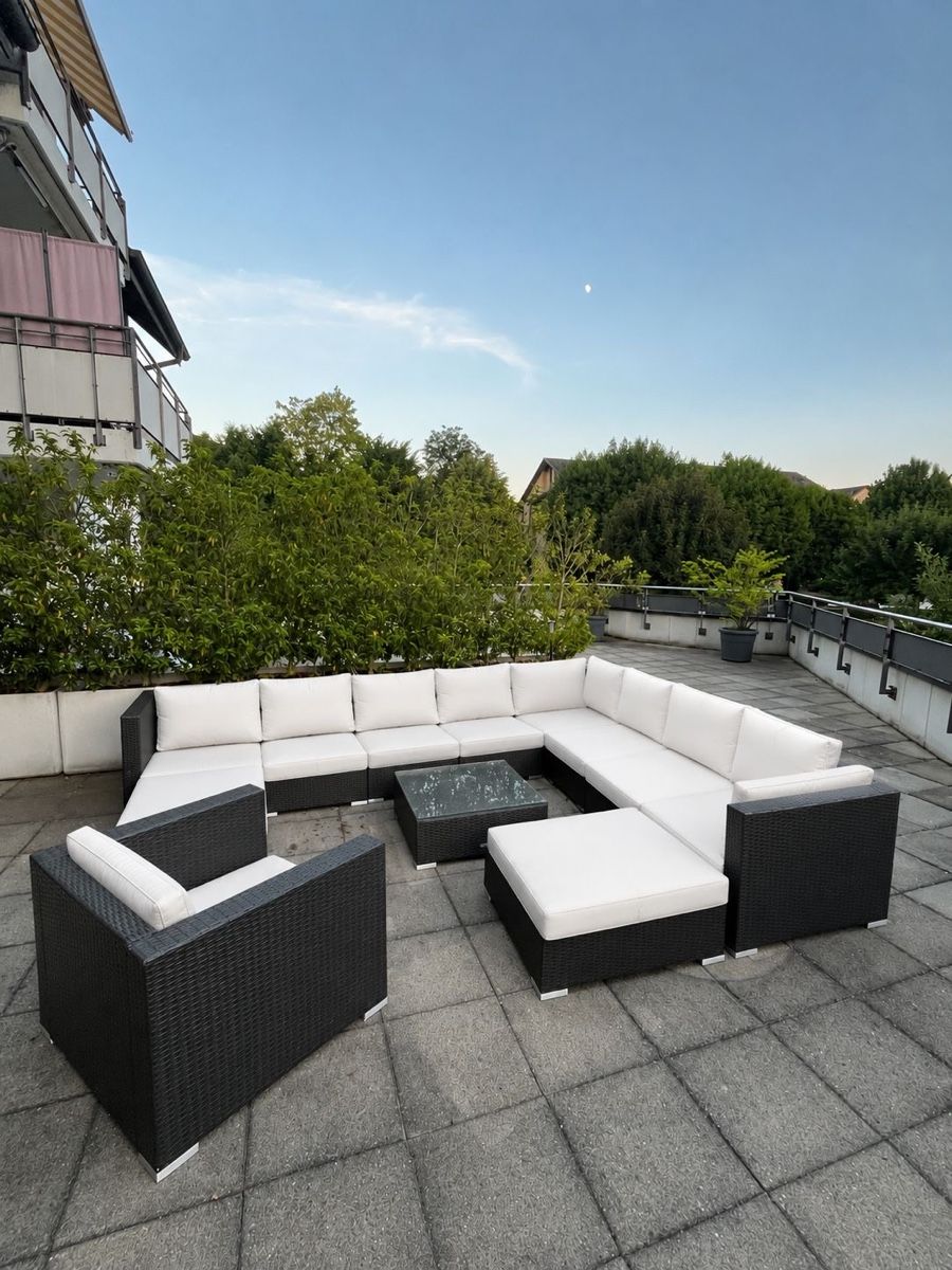 Tischset: Gartenlounge Poly Rattan mit Tisch – Gebraucht aus Urdorf von shane_8000 1
