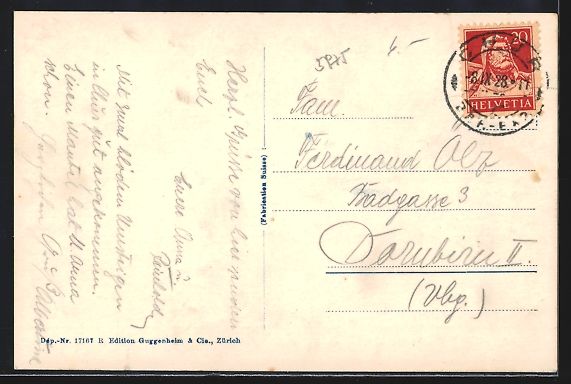 Cartoline postali: AK Chur, Poststrasse mit Hotel Lukmanier – Usato da Berlin venduto da bartko-reher 1