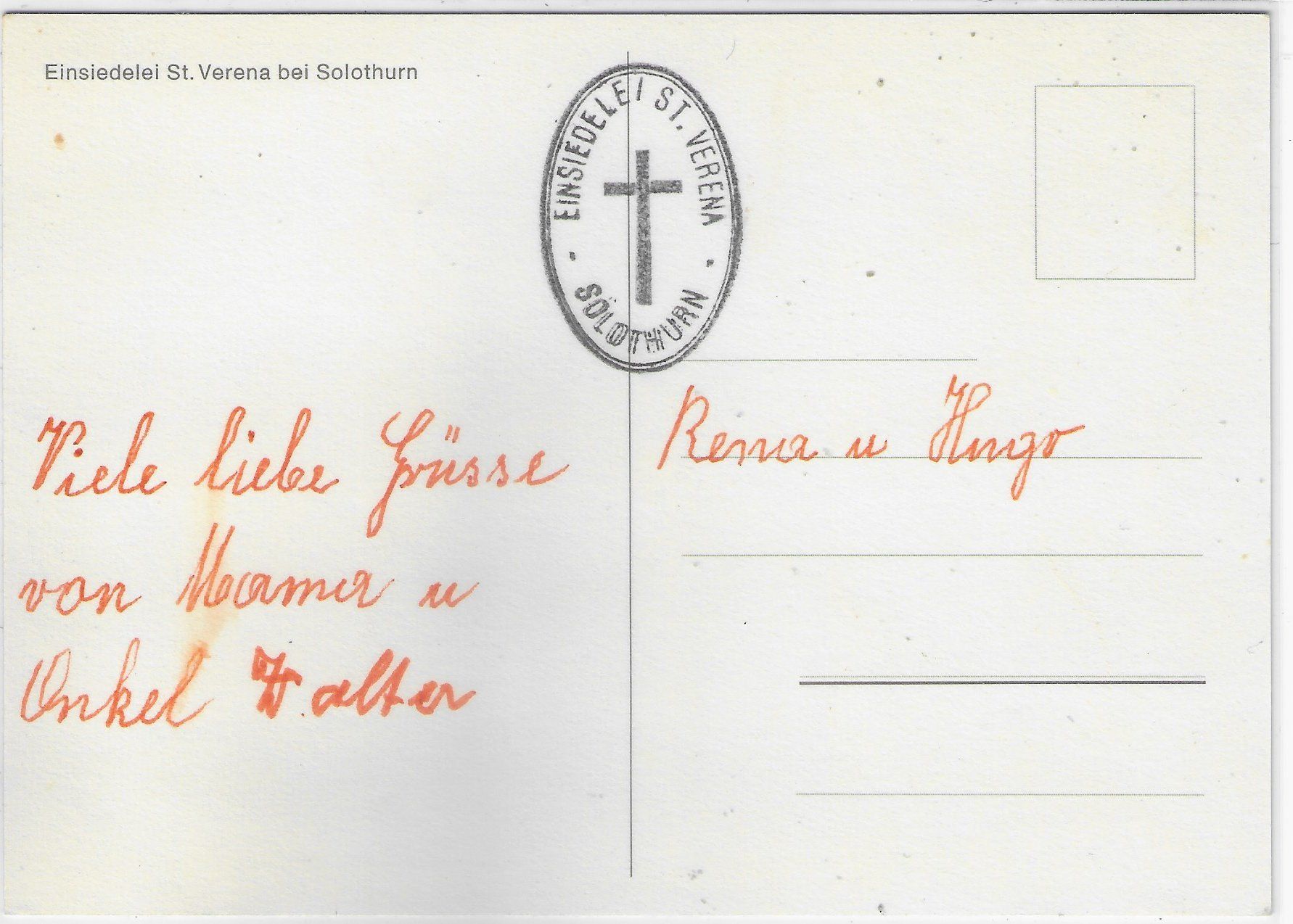 Cartes postales: Solothurn - Einsiedelei St. Verena – D'occasion à Ettingen par Kartenplanet 1