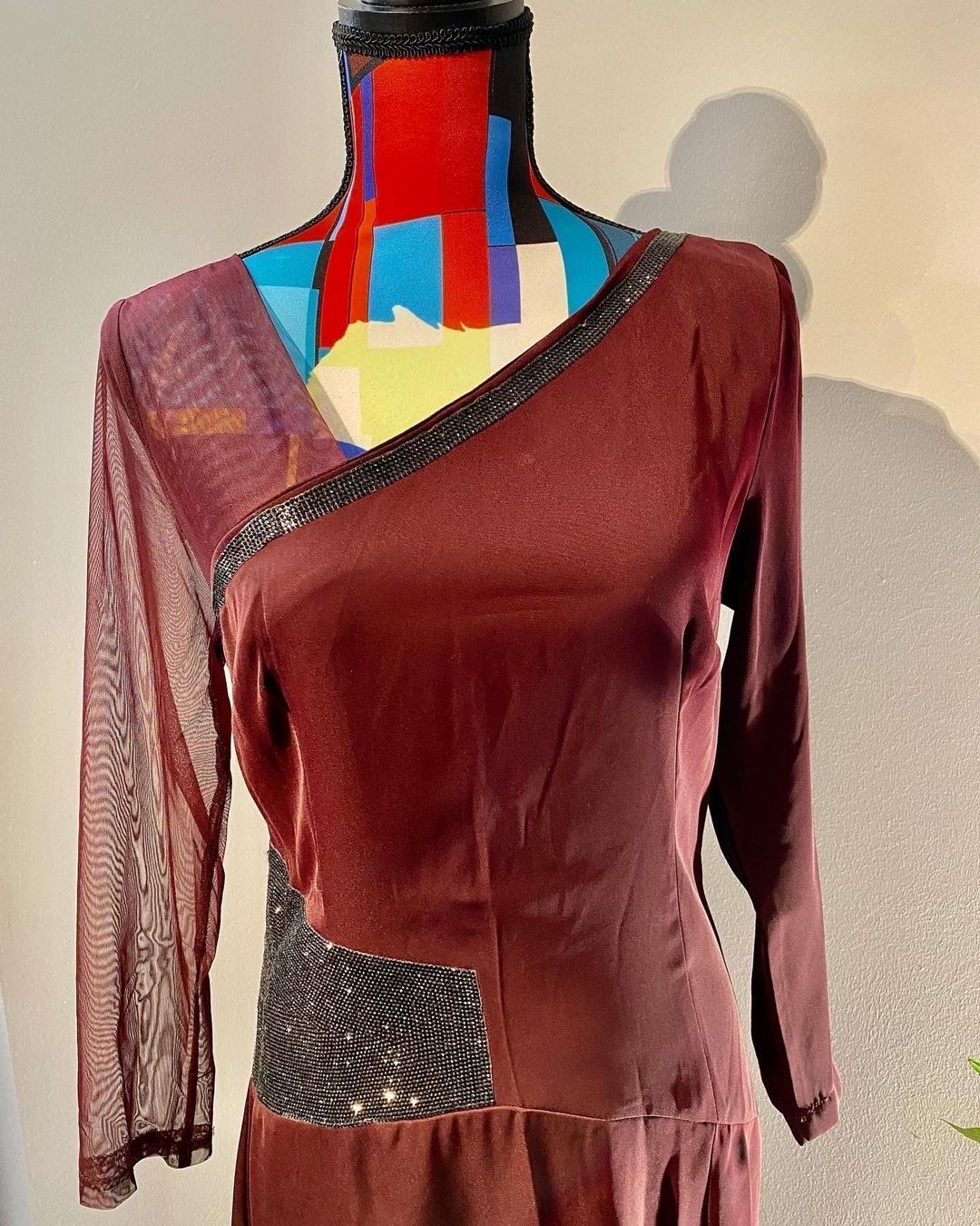 Vestiti: NEU Bordeauxrotes wadenlanges Kleid – Nuovo e nell'imballaggio originale da Niederhasli venduto da moonstars 1