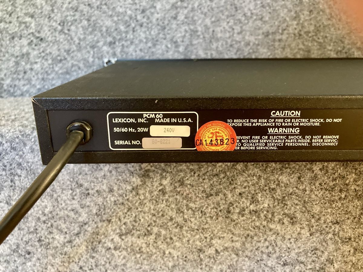 Strumenti musicali: Lexicon PCM 60 Reverb Hall – Usato da Glattfelden venduto da Pedals 5