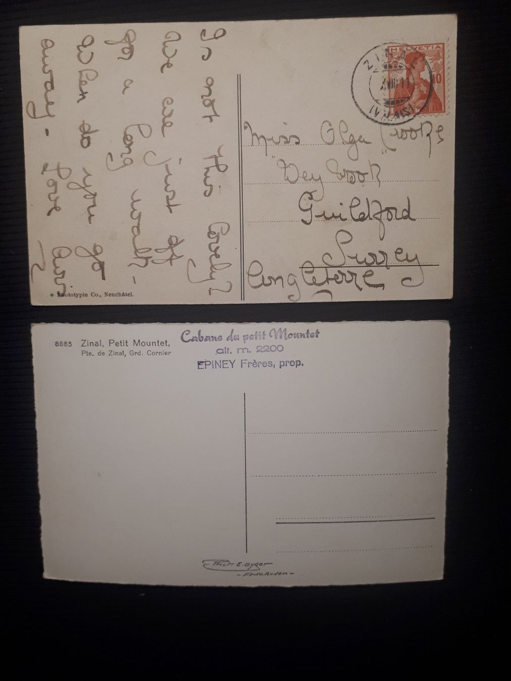 Cartes postales: A CP ZINAL – D'occasion à Ponto Valentino par giorgia06 1