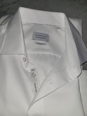 Weisses Eterna Hemd, Modern Fit, Grösse 41/16, Neu!