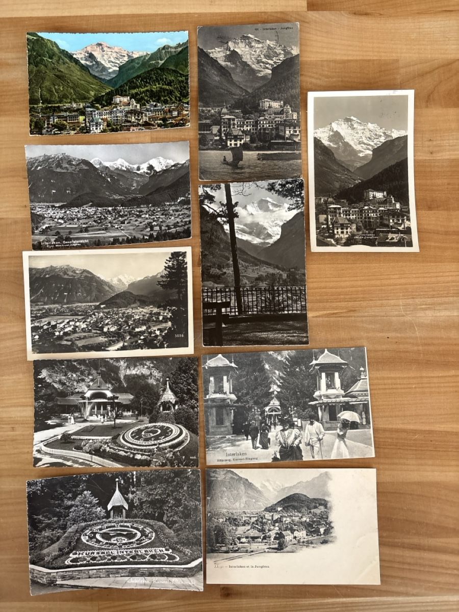Cartoline postali: AK von Interlaken ( kleinformat ) – Usato da Rümlang venduto da Brieftaube2