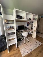 Lit mezzanine avec bureau + matelas