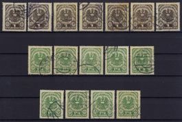 Deutschösterreich 1920/21 Wappenmotiv 1+ 11/2 Kronen gest.