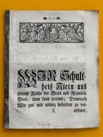 Wie gegen einen Regiments-vehigen Burger von Bern... 1762