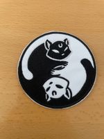 Black/White CAT Yin Yang Patch Aufnäher Sticker