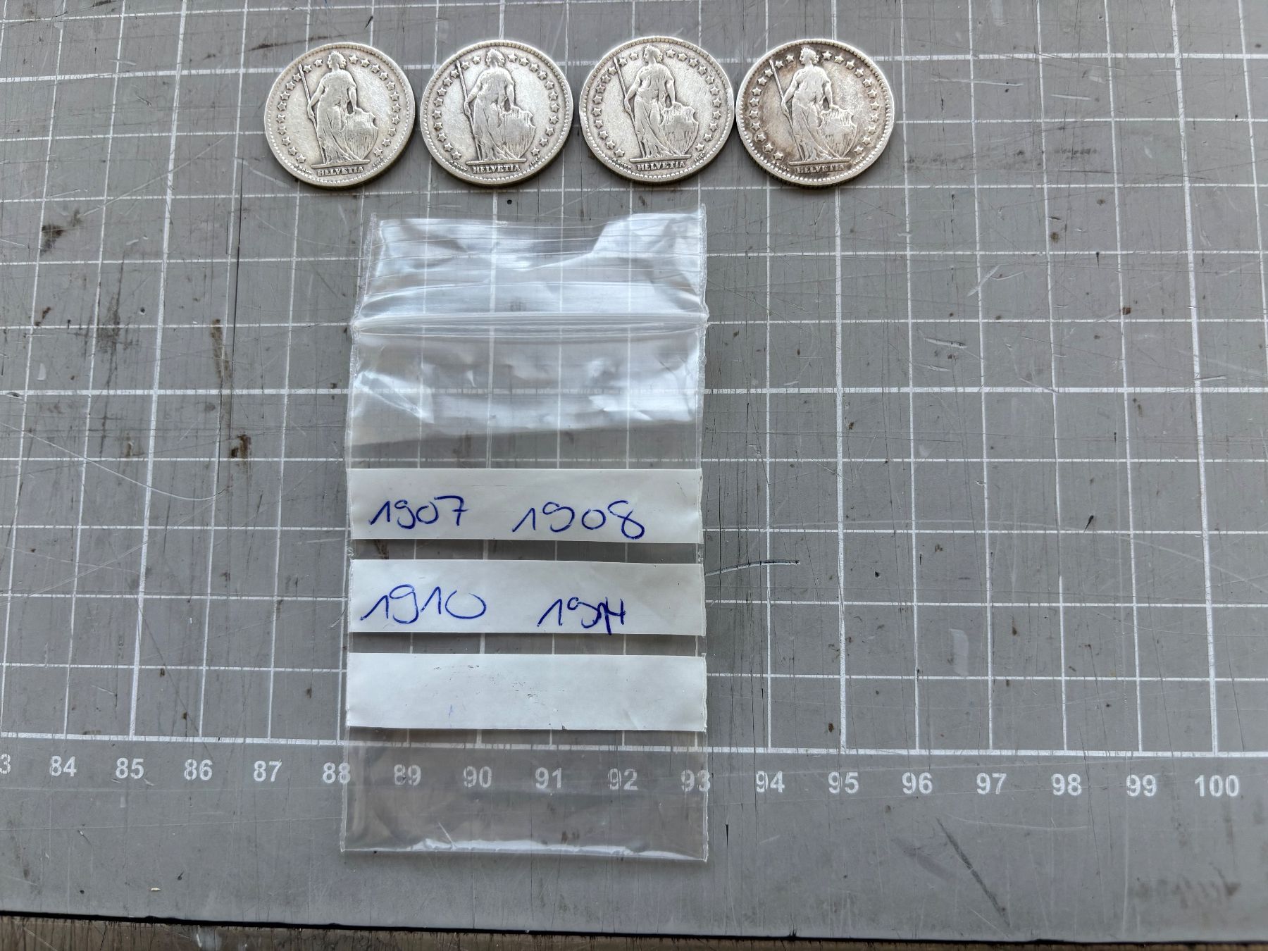 Tutti le monete: 1Franken Silbermünzen Set, 4 stk. – Usato da Flawil venduto da Pirar 2