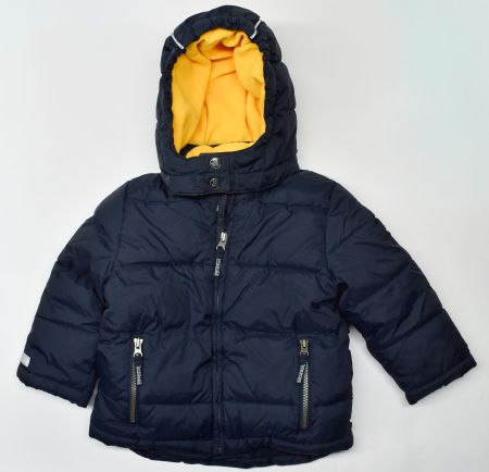 Kinderjacke Winterkinderjacke dunkelblau / gelb Gr. 98 2-3 J
