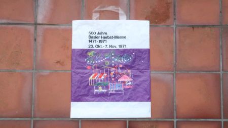 Plastiksack 500 Jahre Herbstmesse Basel 1971 !!