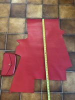 Red Leather Craft Fabric , 1.9mm.