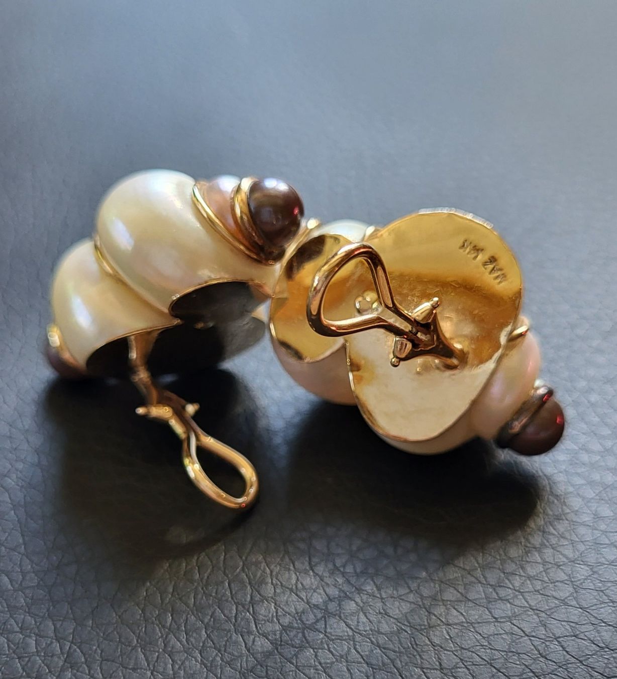 Ohrringe & -stecker: Gold 585 Massiv Perlmutt Ohrchlips Mit Perlen – Gebraucht aus Wald ZH von Dasilver 3
