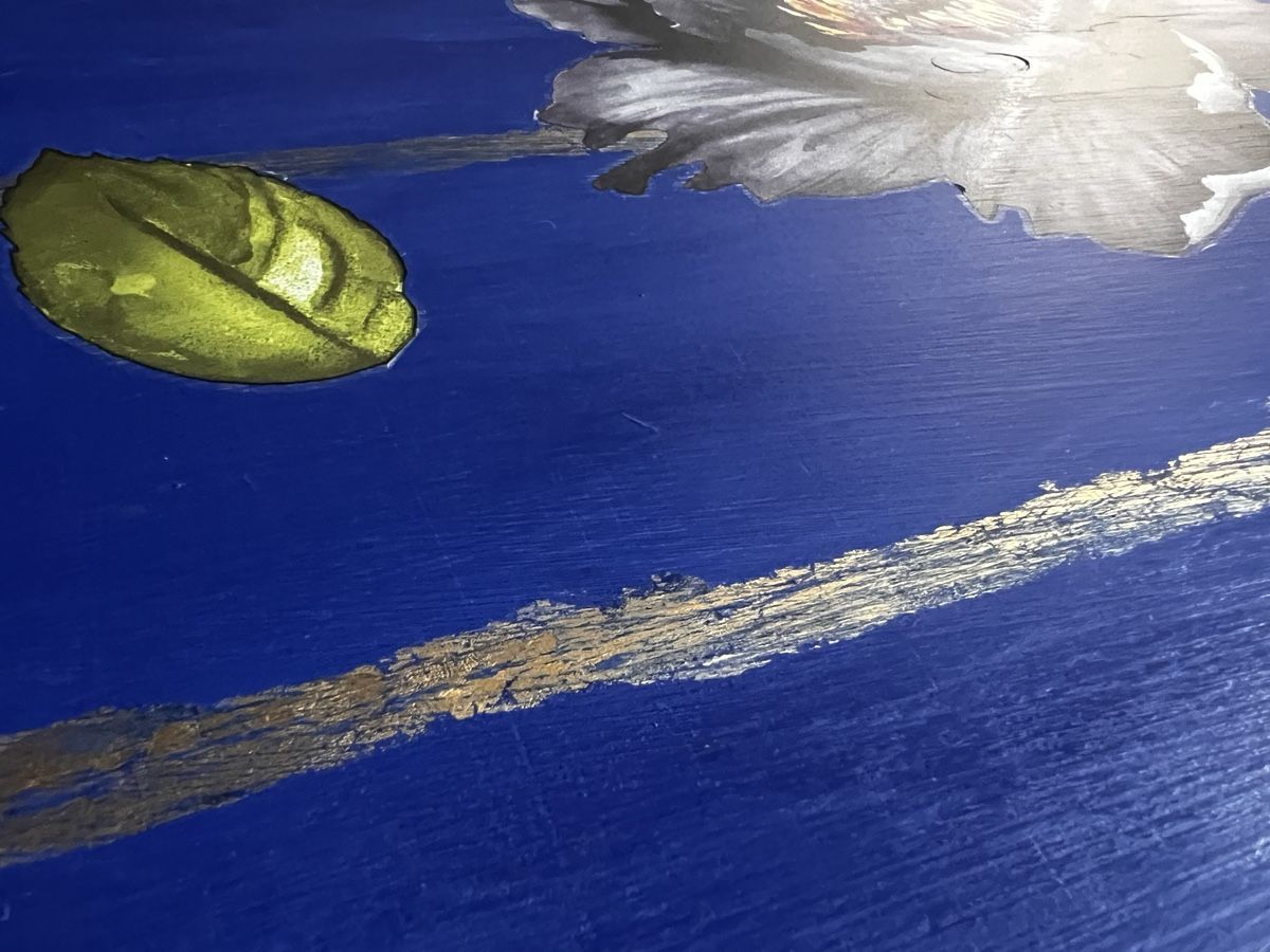 Tavoli: Blauer Beistelltisch, sehr stabil, neu gestrichen – Usato da Flurlingen venduto da MIPILG 6