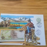Banknoten Brief - Lettre avec billet de banque New Zealand