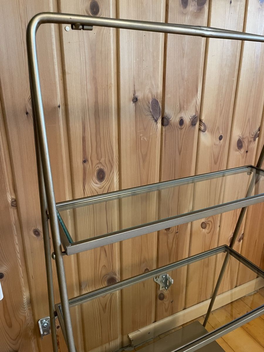 Scaffali: Regal aus Metall mit Glasplatten Messingoptik – Nuovo (secondo la descrizione) da Mels venduto da Atelier-Ale 1