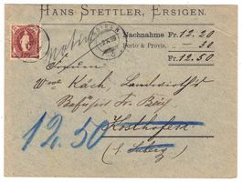 Lettre de Ersigen pour Hosthofen le 2.X.99