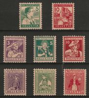 1915-1917 : 3 postfrische Serien Pro Juventute ** KP 330.--
