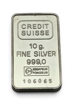 Credit Suisse Silberbarren 10g 999 nummeriert Vintage