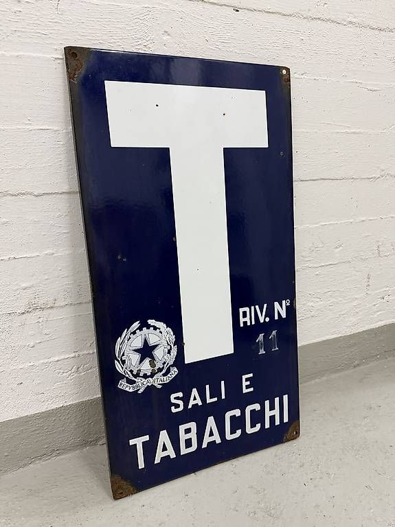 Schilder: Original Sali e Tabacchi Emailschild - Vintage – Gebraucht aus Zürich von giacomowho