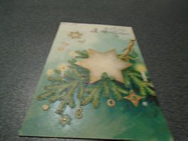 Postkarte Fröhliche Weihnachten, gelaufen