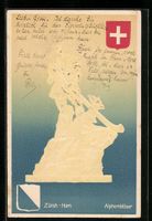 Präge-Künstler-AK Zürich, Alphornbl