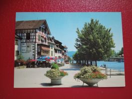 Stein am Rhein Rheinquai mit Hotel Rheingerbe 1989