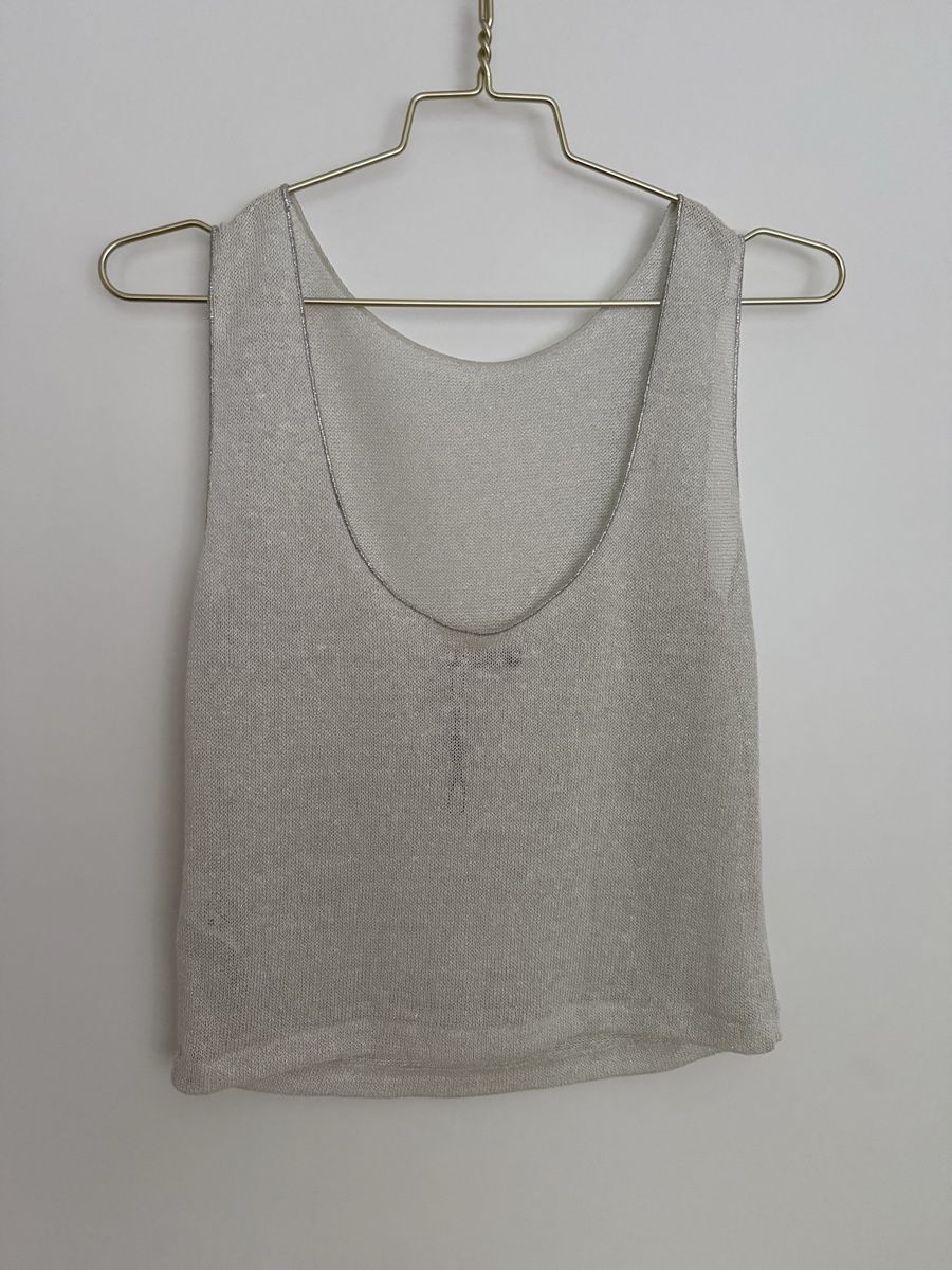 Massimo Dutti Top: Massimo Dutti silver Blend Top – New – Nuovo e nell'imballaggio originale da Zürich venduto da eve_m2gr 2