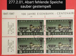 MA424) 277.2.01, Abart fehlende Speiche sauber gestempelt