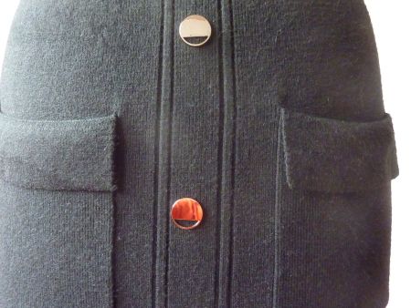 Stylischer Strickrock, schwarz, Gr. S, mit Taschen