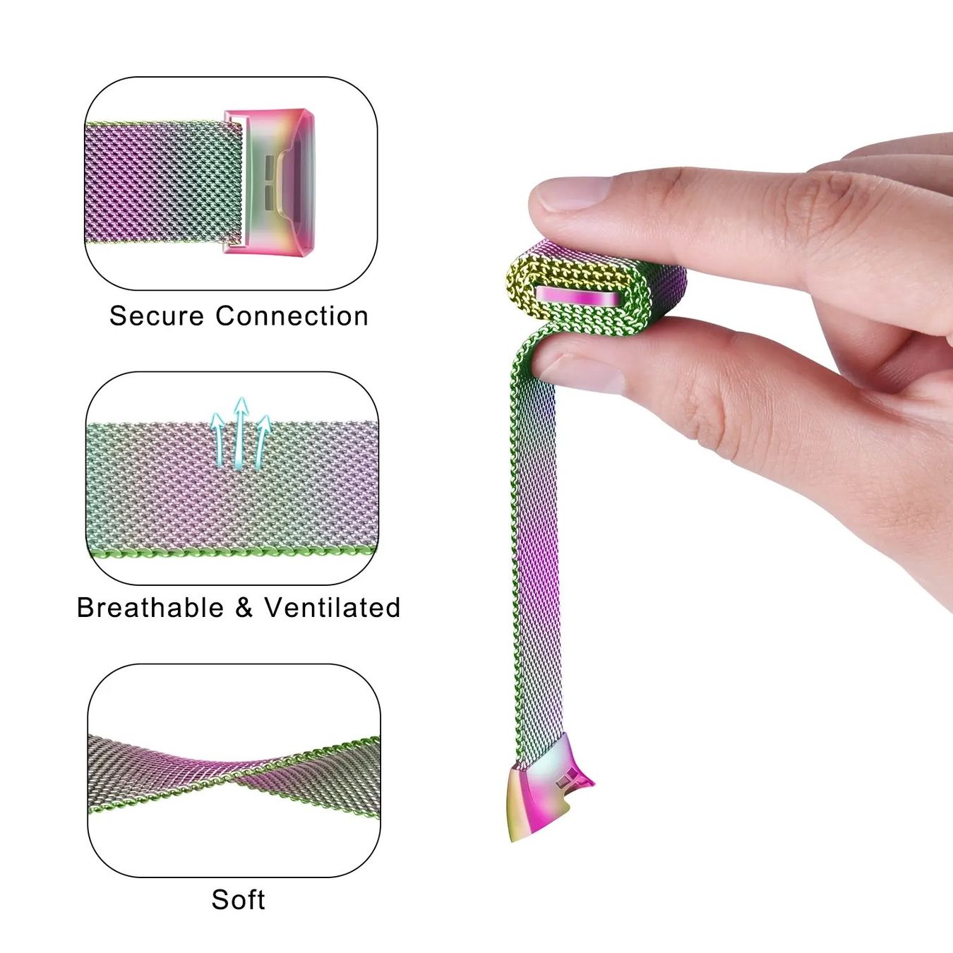 Bracciali & Braccialetti: Milanaise Loop Armband Fitbit Charge 3 4 – Nuovo e nell'imballaggio originale da Zürich venduto da Watch-247 2