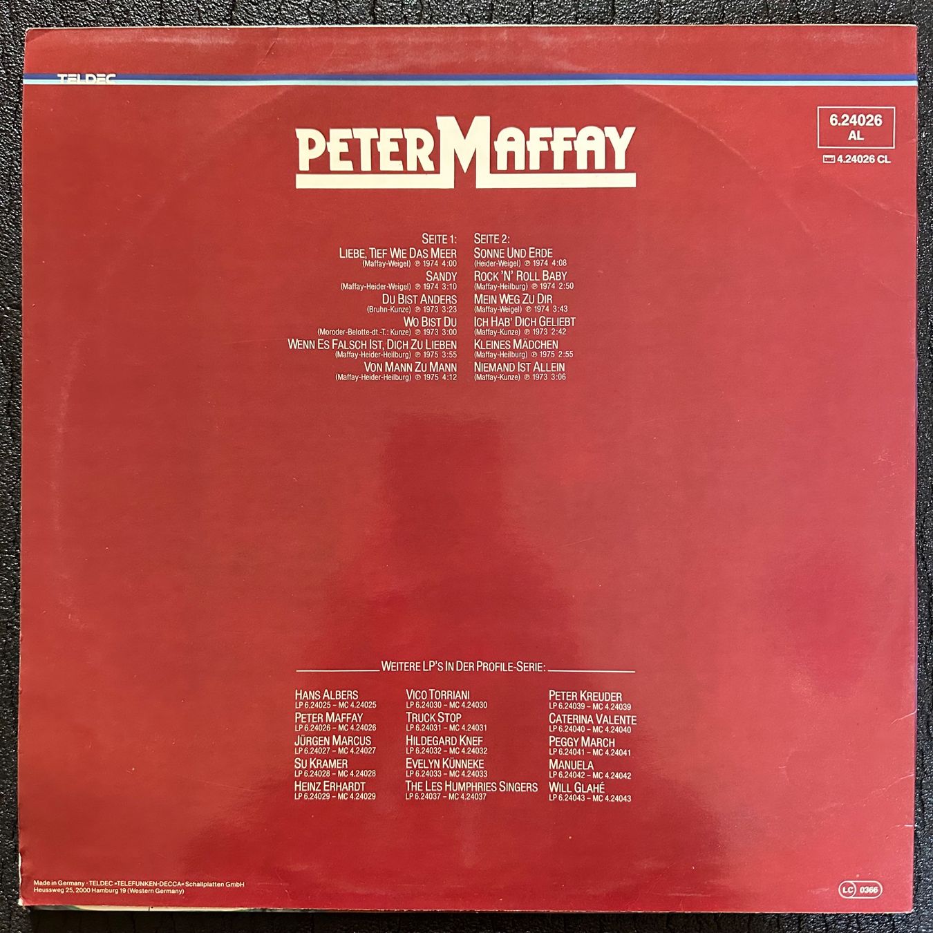 Dischi in vinile: LP - Peter Maffay – Peter Maffay – Usato da Breganzona venduto da Onairda75 1
