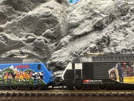Märklin 88445 SBB 2x Re460 Heizerlok & Alpaufzug