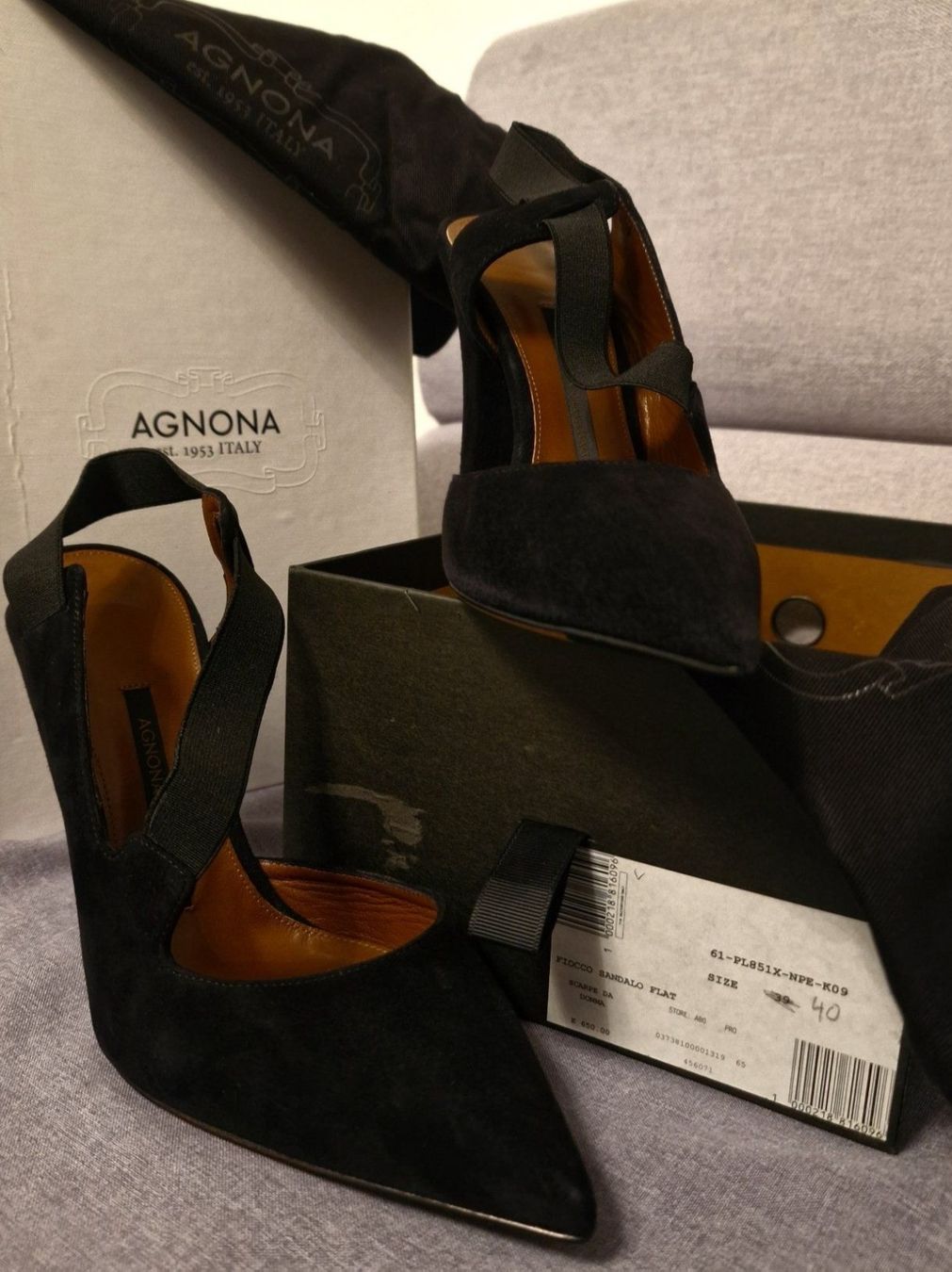 Agnona Scarpe da donna: AGNONA High Heels, Wildlederoptik, Gr. 40 – Nuovo e nell'imballaggio originale da Zollikofen venduto da oOAROo 5