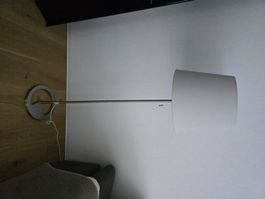IKEA NYFORS Standleuchte / Stehlampe – vernickelt/weiss inkl