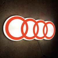 AUDI RED LED Leuchtreklame Vintage Style