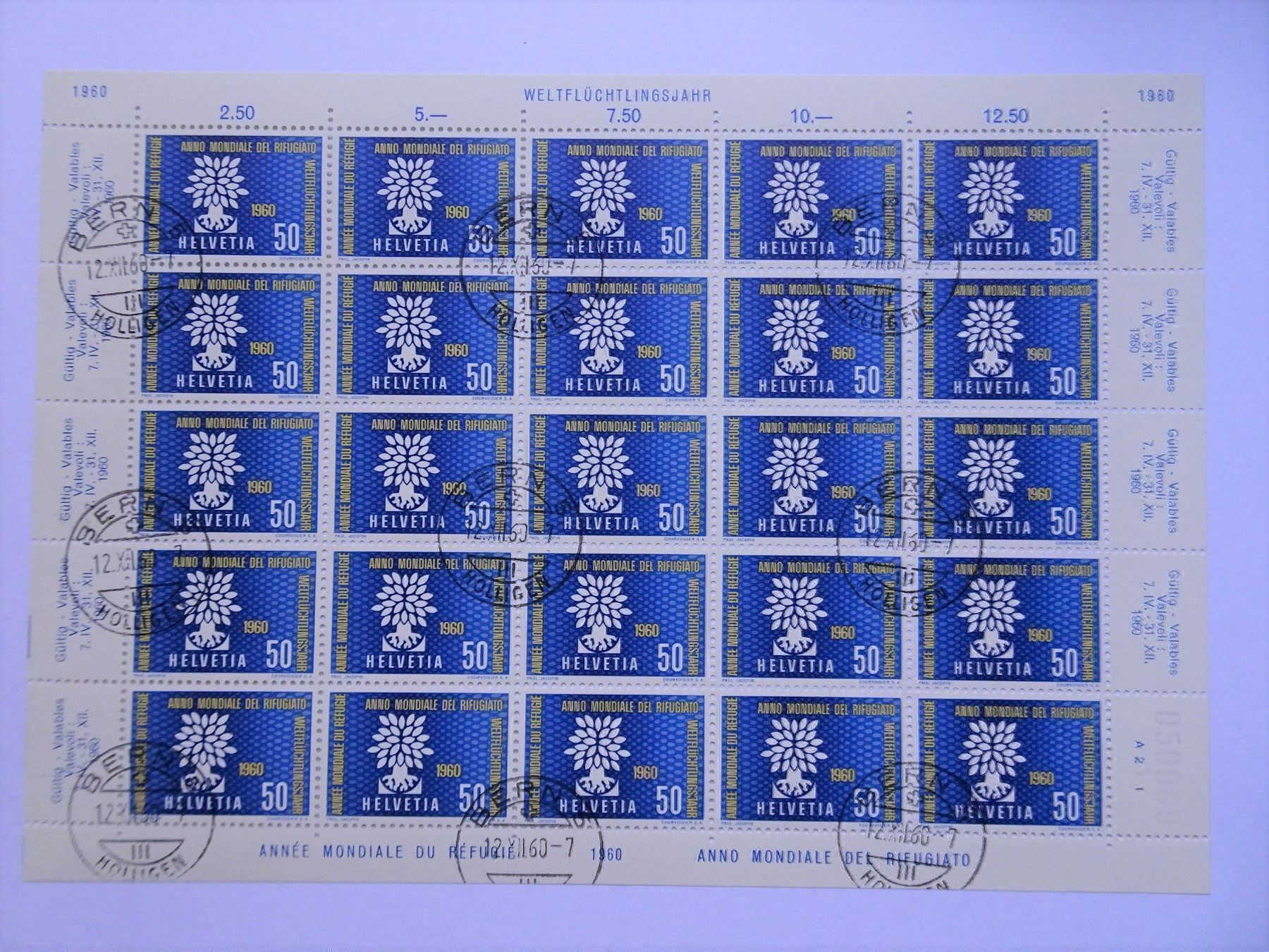 Tutti i francobolli: 1960 – Nuovo (secondo la descrizione) da Aadorf venduto da Chnorli-Furz