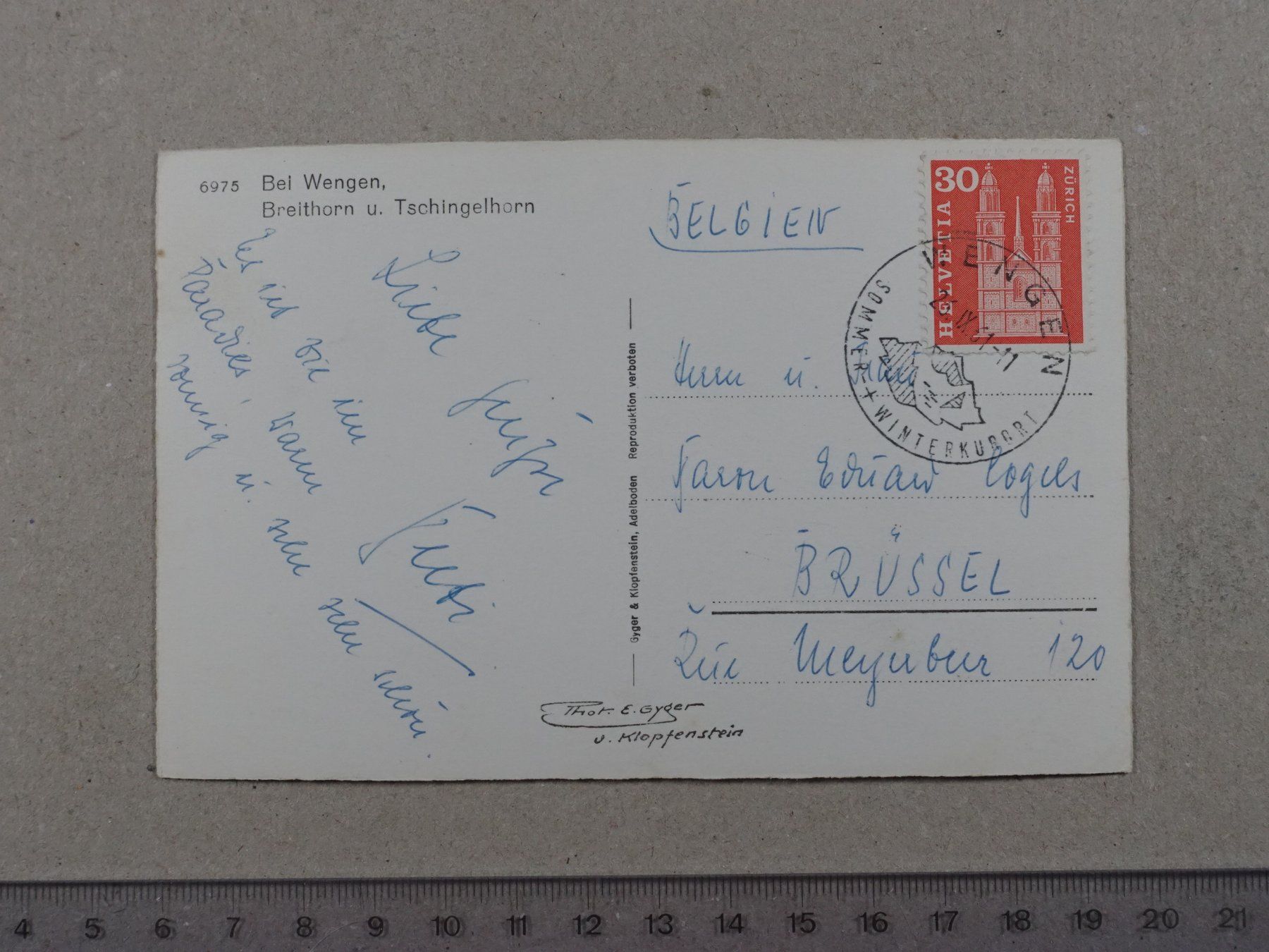 Cartes postales: Bei Wengen, 1961 – D'occasion à Lenzburg par fh1 1